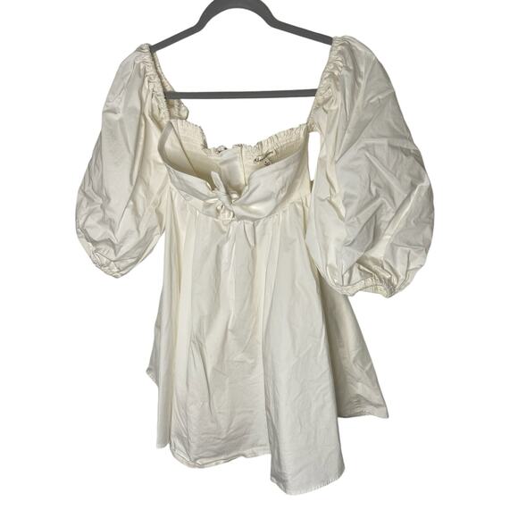 For Love & Lemons Saint Lucia Mini Dress Bridal Coquette Fairy Boho White Size S - Picture 5 of 10